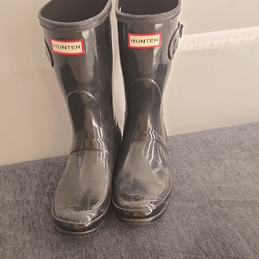 Hunter Glossy Black Boots